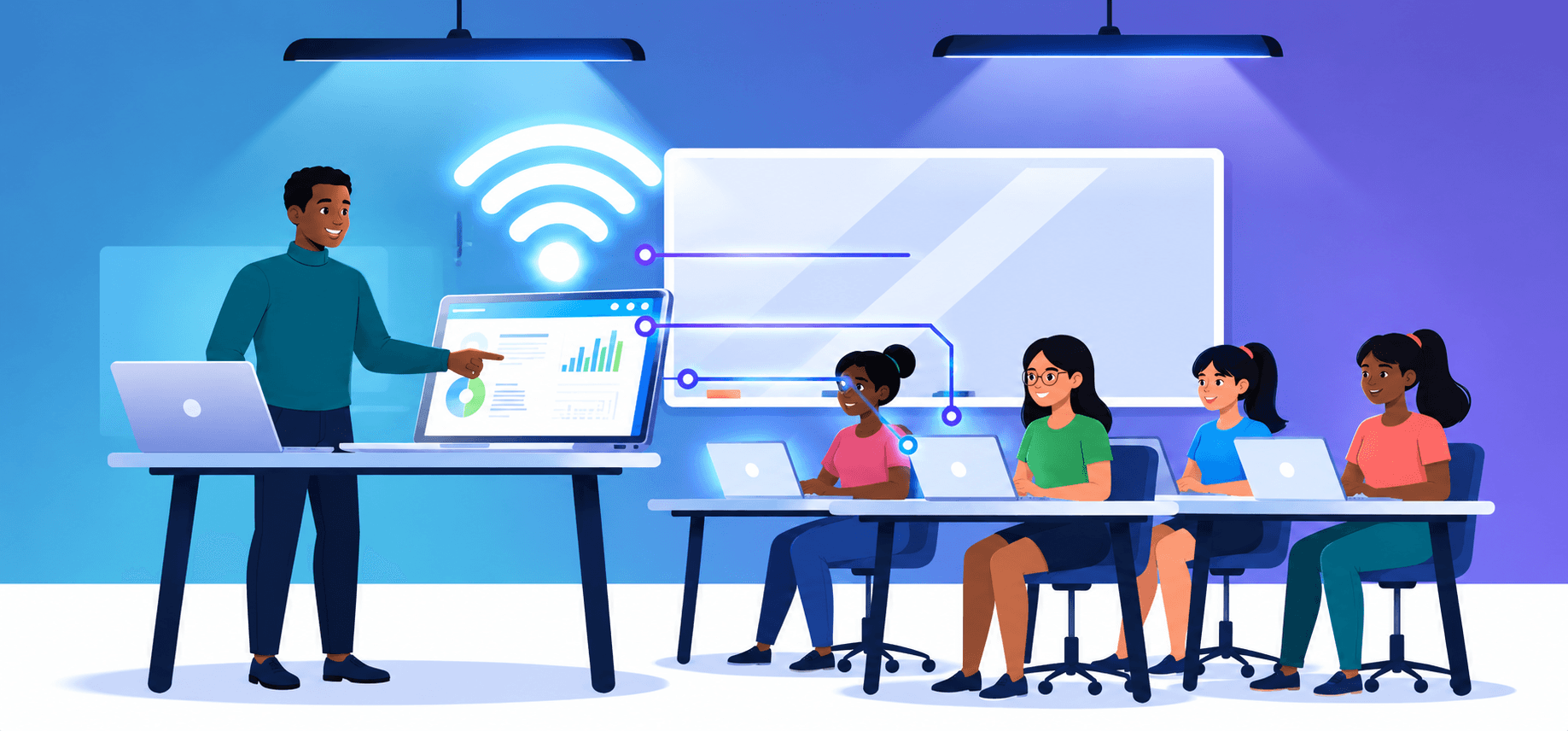 RoomCast Local Screen Sharing Illustration